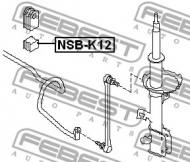 NSB-K12 FEBEST - GUMA STAB. PRZÓD NISSAN NOTE UK MAKE E11E 2006.01-2013.08 EL