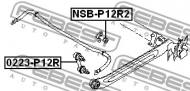 NSB-P12R2 FEBEST - GUMA STAB. TYŁ D22 NISSAN PRIMERA P12E 2002.01-2007.05 EL