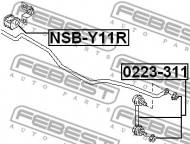 NSB-Y11R FEBEST - GUMA STAB. TYŁ D14 NISSAN SUNNY N14 1990.10-1995.07 EL