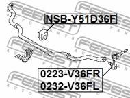 NSB-Y51D36F FEBEST - GUMA STAB. NISSAN Q70/M Y51 2010.05- GL 