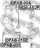 OPAB-010Z FEBEST - TULEJA ZAWIESZENIA PRZÓD OPEL ASTRA J 2010-2015