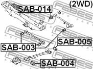 SAB-004 FEBEST - TULEJA WAHACZA WZDŁUŻNEGO TYŁ SUBARU IMPREZA G11 2000.02-200