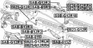 SAB-G12R1 FEBEST - TULEJA WAHACZA WZDŁUŻNEGO TYŁ SUBARU IMPREZA G12 2007.03- JP