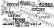 SAB-G12R2 FEBEST - TULEJA WAHACZA TYLNEGO GÓRNEGO SUBARU IMPREZA G12 2007.03- J