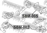 SBM-005 FEBEST - PODUSZKA SILNIKA TYLNA AT SUBARU IMPREZA G11 2000.02-2007.04