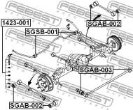 SGAB-002 FEBEST - TULEJA TYLNEGO DRĄŻKA SSANG YONG REXTON 2001-2013