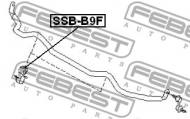 SSB-B9F FEBEST - GUMA STAB. PRZÓD D24 SUBARU TRIBECA W10 2004.11- USA