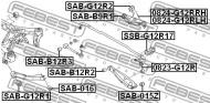 SSB-G12R14 FEBEST - GUMA STAB. TYŁ D14 SUBARU IMPREZA G12 2007.03- JP