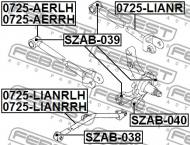 SZAB-038 FEBEST - TULEJA WZDŁUŻNEGO DRĄŻKA TYŁ SUZUKI BALENO/ESTEEM SY413/SY41