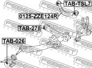 TAB-026 FEBEST - TULEJA WAHACZA DOLNEGO TYŁ TOYOTA CELICA ZZT23 1999.08-2005.