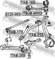 TAB-183 FEBEST - TULEJA WAHACZA GÓRNEGO PRZÓD TOYOTA CROWN/CROWN MAJESTA GS17