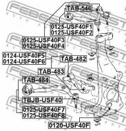 TAB-546 FEBEST - TULEJA WAHACZA GÓRNEGO PRZÓD LEXUS LS460/460L USF4 2006.08-2