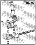 TBC-90 FEBEST - POMPA HAM. TOYOTA LAND CRUISER 90 KZJ9,LJ9,RZJ9,VZJ9 1996.04