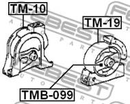 TM-10 FEBEST - PODUSZKA SILNIKA PRZEDNIA TOYOTA COROLLA SED/CP/WG AE10,CE10