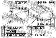 TSB-120FUP FEBEST - PODUSZKA TOYOTA LAND CRUISER PRADO GRJ12,KDJ12,RZJ12,TRJ12,V