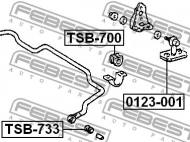 TSB-733 FEBEST - GUMA STAB. PRZÓD D11 TOYOTA LAND CRUISER 100 HDJ100,UZJ100 1