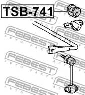 TSB-741 FEBEST - GUMA STAB. TYŁ D15 TOYOTA CROWN/CROWN MAJESTA GS171,JKS175,J