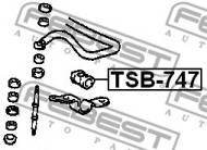 TSB-747 FEBEST - GUMA STAB. PRZÓD D23 TOYOTA COROLLA SPACIO AE11 1997.01-2001