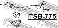 TSB-775 FEBEST - GUMA STAB. PRZÓD D25 TOYOTA CROWN GRS182 2004.11-2008.02 GR