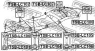 TSB-LC108 FEBEST - PODUSZKA TOYOTA LAND CRUISER 100 HDJ100,UZJ100 1998.01-2007.