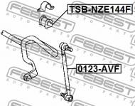 TSB-NZE144F FEBEST - GUMA STAB. PRZÓD D23 TOYOTA WILL VS NZE127,ZZE12 2001.04-200