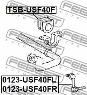 TSB-USF40F FEBEST - GUMA STAB. PRZÓD D34 LEXUS LS460/460L USF4 2006.08-2012.09 E