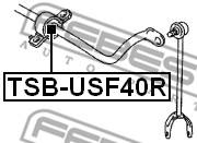 TSB-USF40R FEBEST - GUMA STAB. TYŁ LEXUS LS460/460L USF4 2006.08-2012.09 EU