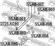 VLAB-005 FEBEST - TULEJA TYLNEJ BELKI VOLVO XC90 2003- 