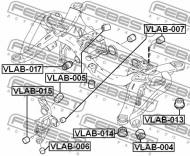 VLAB-015 FEBEST - TULEJA TYLNEGO ZAWIESZENIA VOLVO XC90 2003-