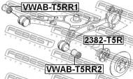 VWAB-T5RR1 FEBEST - TULEJA WAHACZA TYLNEGO VOLKSWAGEN TRANSPORTER 7H 2003-2010 M