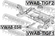 VWAB-TIGF2 FEBEST - PODUSZKA SILNIKA AUDI A3/S3/SPORTB./LIM./QU 2004-2013 RDW