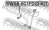 VWSB-5G1FD23-KIT FEBEST - TULEJE STAB. AUDI A3/S3/SPORTB./LIM./QU 2013- RDW