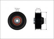 500360 CAFFARO - ROLKA NAPINACZA double bearings version ľ 140-22