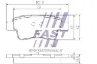 FT29127 FAST - KLOCKI HAM FIAT PUNTO GRANDE 05> TYŁ BEZ