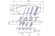 FT29131 FAST - KLOCKI HAM FIAT DUCATO 06> TYŁ BEZ CZUJN