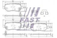 FT29524 FAST - KLOCKI HAM OPEL ASTRA TYŁ BEZ CZUJNIKA 