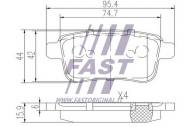 FT29528 FAST - KLOCKI HAM RENAULT KANGOO 08> TYŁ BEZ CZ