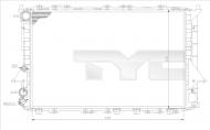 702-0027 TYC - 1.9.2.0.2.3.2.5TDI AC OPTIONAL RADIATOR AUDI A6 95-97