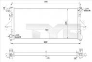 709-0028-R TYC - FT DCATO III 2006-ON RADIATOR (also fit)