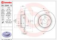 08.5346.10 BREMBO - TARCZA HAMULCOWA MERCEDES R129 SL-KLASA 89-98 TYŁ