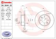 08.5646.20 BREMBO - TARCZA HAMULCOWA RENAULT ESPACE  86-96 TYŁ