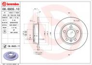 08.6935.11 BREMBO - TARCZA HAM. FORD GALAXY 