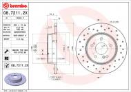 08.7211.2X BREMBO - TARCZA HAMULC. MERCEDES W210 E-KLASA  96-02 TYŁ BREMBO