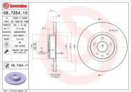 08.7354.11 BREMBO - TARCZA HAM.PRZÓD ALFA 156 1,9JTD 97-06 