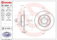 08.9084.11 BREMBO - TARCZA HAM.TYŁ AUDI A6 97-05 