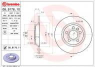 08.9176.11 BREMBO - TARCZA HAMULCOWA VW T4  97-03 TYŁ 