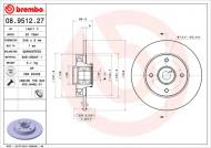 08.9512.27 BREMBO - TARCZA HAM. Z LOZYSKIEM 30MM PEUGEOT 307