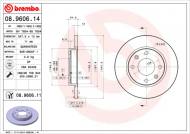 08.9606.11 BREMBO -  TARCZA HAM. PRZOD 