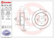 08.A114.21 BREMBO - TARCZA HAMULCOWA HYUNDAI TUSCON  04- TYŁ