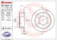 08.A329.11 BREMBO - TARCZA HAMULCOWA DAEWOO MUSSO  99- TYŁ 